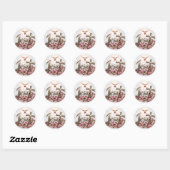 Jezus met heilige duif en kruis #1 ronde sticker (Vel)