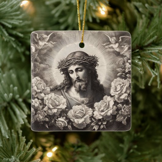 Jezus met het licht van de zon keramisch ornament (Boom)