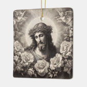 Jezus met het licht van de zon keramisch ornament (Links)
