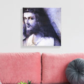 Jezus met kruis canvas afdruk (Insitu (Woonkamer))