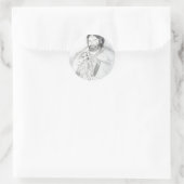 Jezus met Lamb Ronde Sticker (Tas)