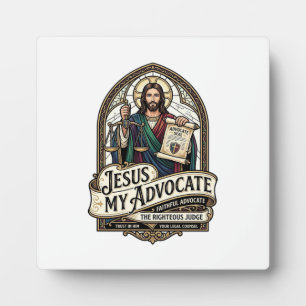 Jezus Mijn Advocaat Jezus Rechtszaal Advocaat Chri Fotoplaat