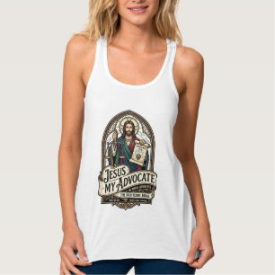 Jezus Mijn Advocaat Jezus Rechtszaal Advocaat Chri Tanktop