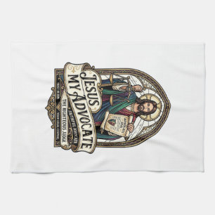 Jezus Mijn Advocaat Jezus Rechtszaal Advocaat Chri Theedoek