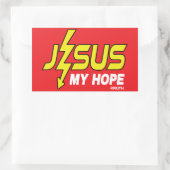 Jezus, mijn hoop rechthoekige sticker (Tas)