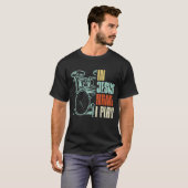 Jezus naam ik speel Drums God Drumming T-shirt (Voorkant volledig)