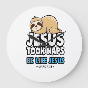 Jezus nam dutjes, grappige luiaard grote klok