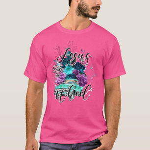 Jezus, neem het wiel Christelijk geloof Jezus Gods T-shirt