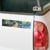 Jezus neemt de Bumpersticker van het Wiel (Op Truck)