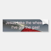 Jezus neemt het wiel - ik heb het gas 2 bumpersticker (Voorkant)