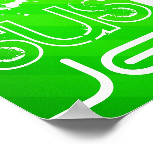 Jezus; Neon Green Stripes Poster (Hoek)