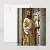 Jezus nodigt uit bij de Antiek deur Briefkaart (Voorkant / Achterkant)