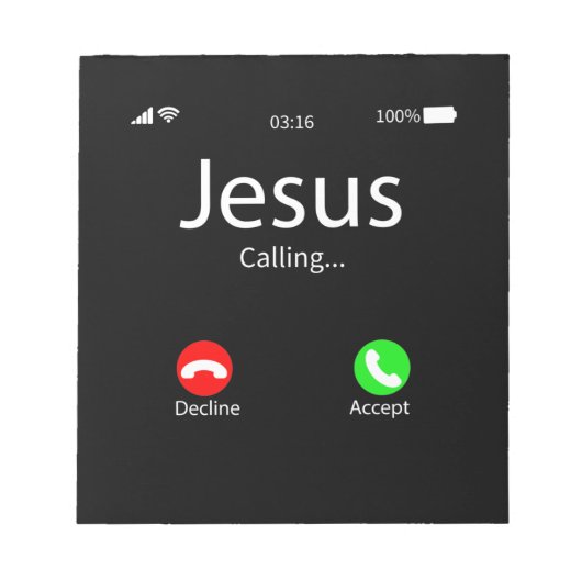 Jezus noemt Christelijk Notitieblok (Voorkant)