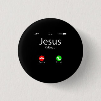 Jezus noemt Christelijk Ronde Button 3,2 Cm