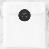 Jezus noemt Christelijk Ronde Sticker (Tas)