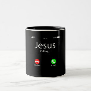 Jezus noemt Christelijk Tweekleurige Koffiemok