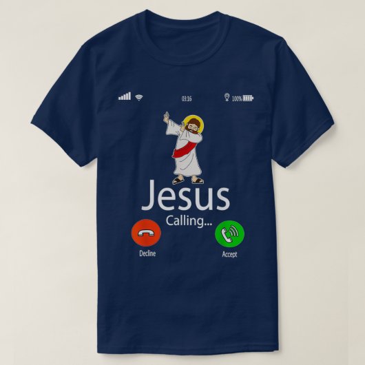 Jezus noemt kerstcadeau t-shirt (Design voorkant)