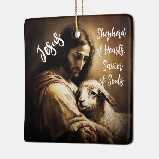 Jezus, onze Redder Keramisch Ornament (Links)