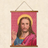 Jezus, onze Verlosser, hangend paneel Hangend Wandkleed