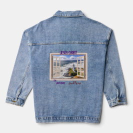 Jezus, onze vuurtoren denim jas denim jacket