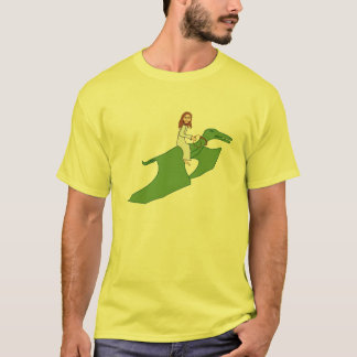 Jezus op een Pterodactyl T-shirt