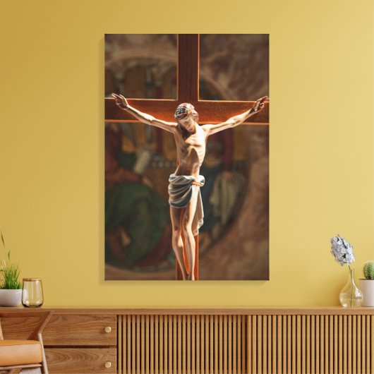 Jezus op het kruis Verpakt Canvas (Insitu (Woonkamer))