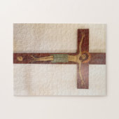 Jezus op het kruisbeeld legpuzzel (Horizontaal)