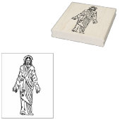Jezus open armen illustratie kunststempel 	rubberstempel (Gestempeld)