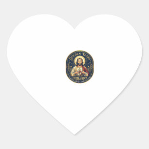 Jezus Pensioen Vintage T-shirt Christelijk Hart Sticker