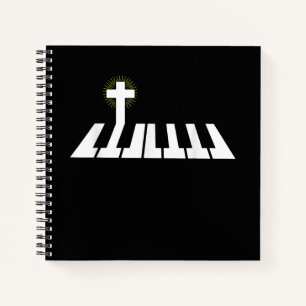 Jezus Piano Cross Christelijke Jezus Faith Notitieboek