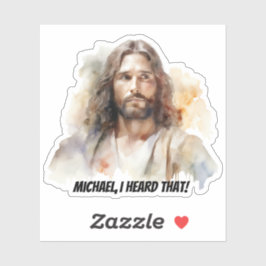 Jezus-portret - dat hoorde ik Sticker