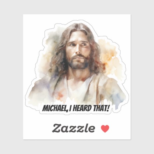  Jezus-portret - dat hoorde ik Sticker (Vel)