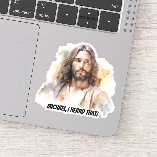 Jezus-portret - dat hoorde ik Sticker (Detail)