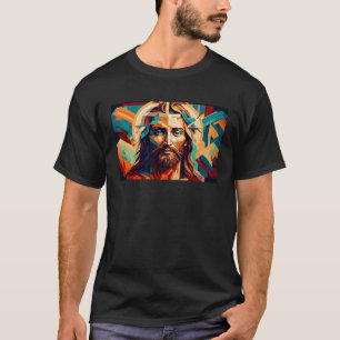Jezus Portret Heer Christelijk Christendom Christu T-shirt