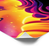 Jezus portret in Neon Bold stijl Perfect Poster (Hoek)