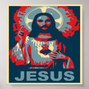 Jezus Poster (Obama-stijl)