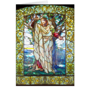 Jezus preek op de berg - Glas in lood