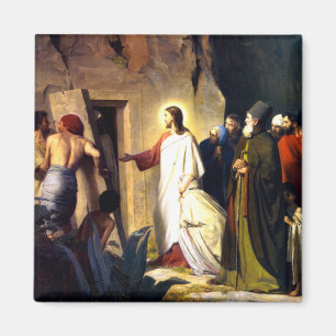 Jezus Raising Lazarus van de dood Magneet