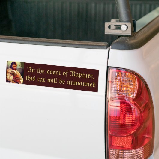 Jezus rapture dinosaur bumpersticker (Op Truck)