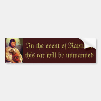 Jezus rapture dinosaur bumpersticker