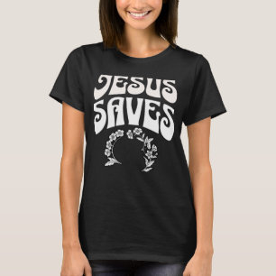 Jezus redt bericht van berging Christelijk geloof T-shirt
