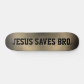 Jezus redt Bro. Abstract Gold Haze Skateboard (Horizontaal)