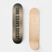 Jezus redt Bro. Abstract Gold Haze Skateboard (Voorkant)