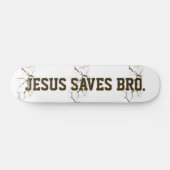 Jezus redt Bro. Abstracte Peeling Paint Skateboard (Horizontaal)