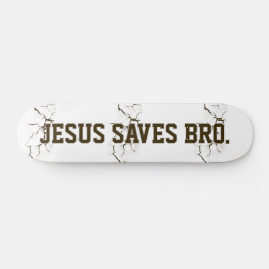 Jezus redt Bro. Abstracte Peeling Paint Skateboard (Horizontaal)