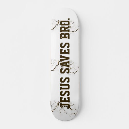 Jezus redt Bro. Abstracte Peeling Paint Skateboard (Voorkant)