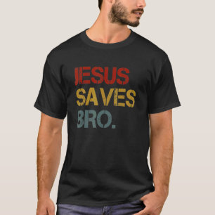 Jezus redt Bro  Christelijk geloof Jezus Mannen T-shirt