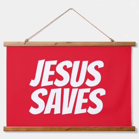 Jezus redt Christelijk aangrijpend tapestuin Hangend Wandkleed (Voorkant)