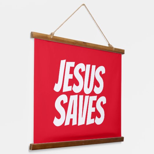 Jezus redt Christelijk aangrijpend tapestuin Hangend Wandkleed (Gebogen)