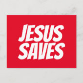 Jezus redt Christelijk Briefkaart (Voorkant)